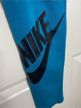 Nike Teal Leggings with Black Swoosh